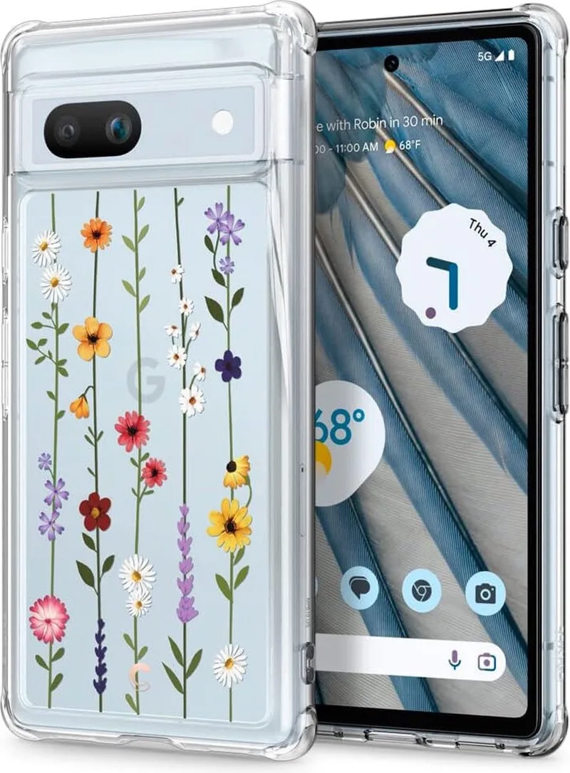 Cyrill Cecile Google Pixel 7a Hoesje Back Cover Flower Garden by Spigen in Transparent – product photo