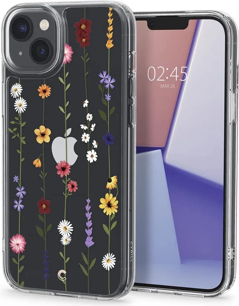 Cyrill Cecile Hoesje Geschikt voor Apple iPhone 14 Plus Flower Garden by Spigen in Transparent – product photo