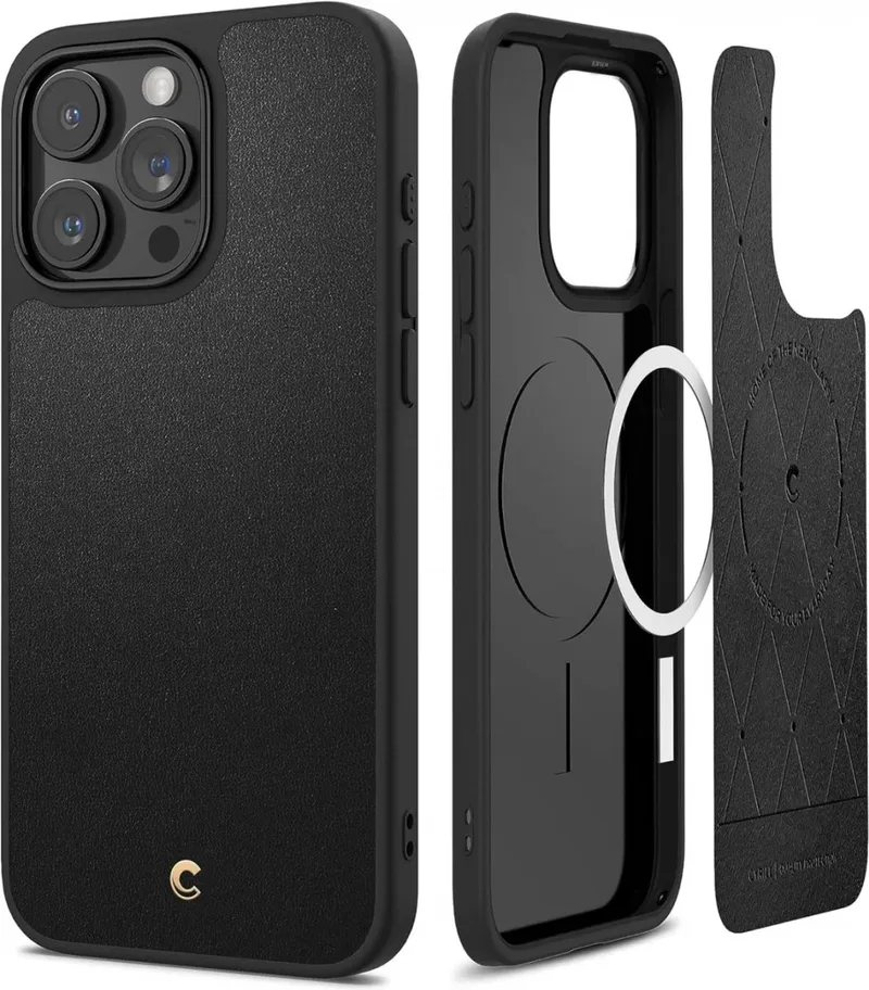 Cyrill Kajuk iPhone 15 Pro Max Hoesje MagSafe Back Cover by Spigen in Black – product photo