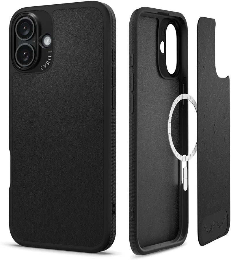 Cyrill Kajuk Mag Hoesje Geschikt voor Apple iPhone 16 Plus - Back Cover Compatibel met MagSafe de Spigen en Noir – photo produit