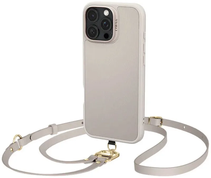 Cyrill Kajuk Mag Hoesje Geschikt voor Apple iPhone 16 Pro - Back Cover Compatibel met MagSafe - Classic Charm Cream von Spigen in Braun – Produktfoto