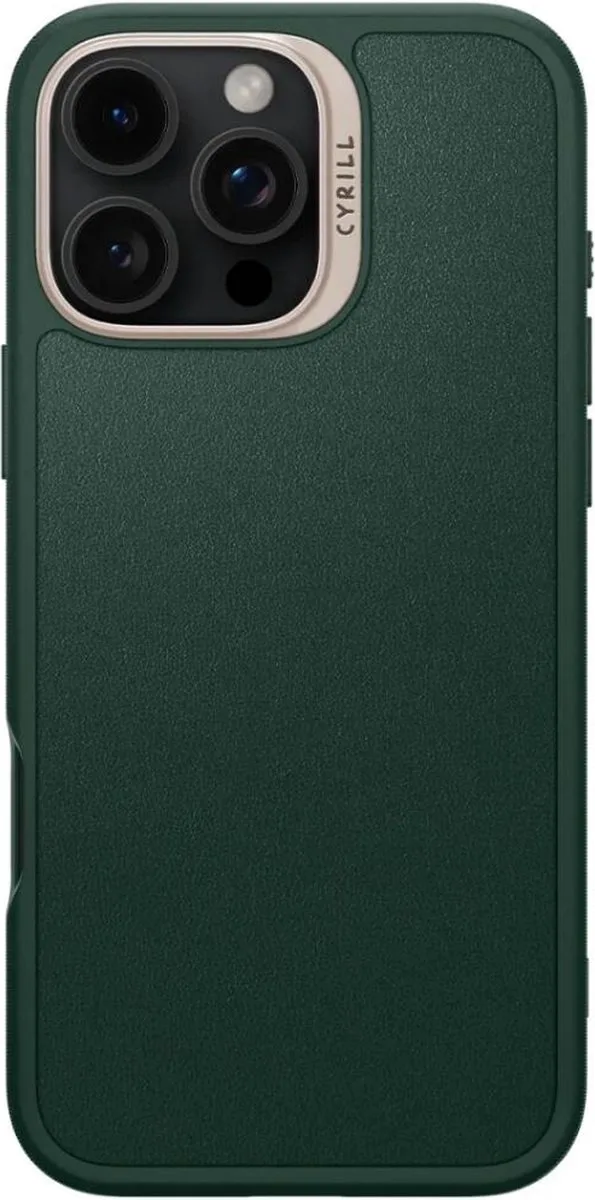 Cyrill Kajuk Mag Hoesje Geschikt voor Apple iPhone 16 Pro Max - Back Cover Compatibel met MagSafe von Spigen in Grün – Produktfoto