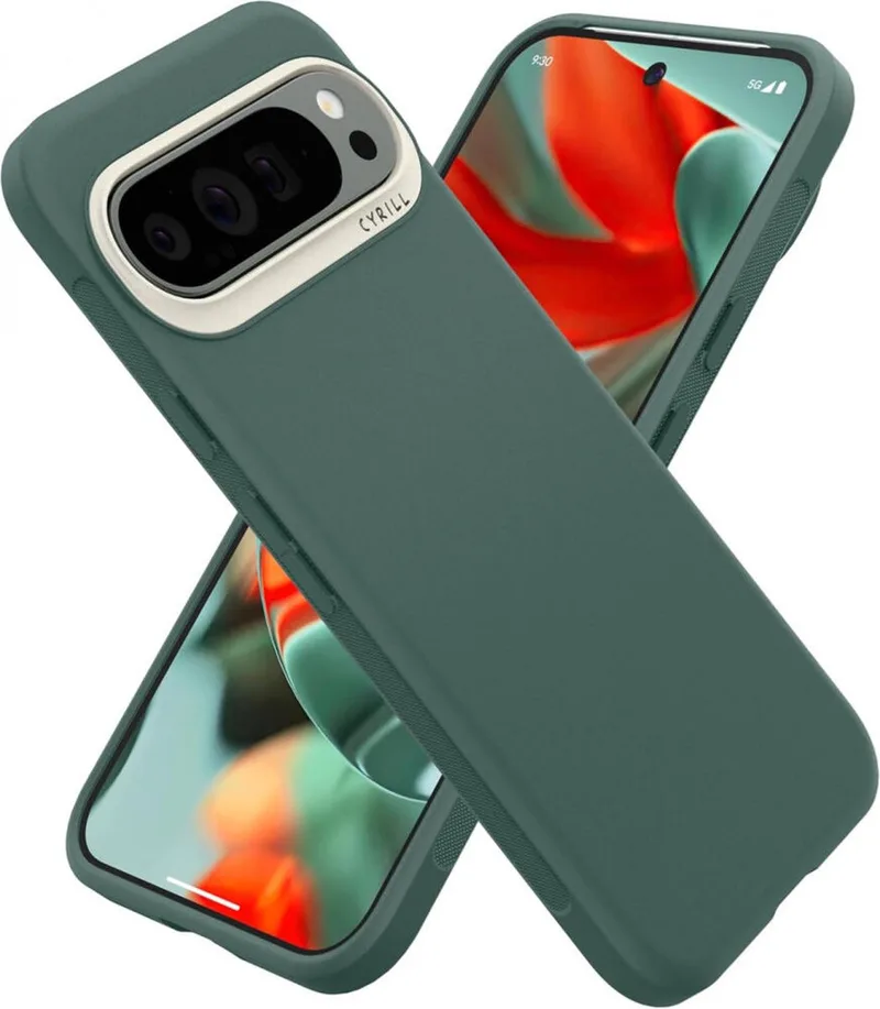 Cyrill Ultra Color - Hoesje Geschikt voor Google Pixel 9 Pro XL - Back Cover van Spigen in Groen – productfoto