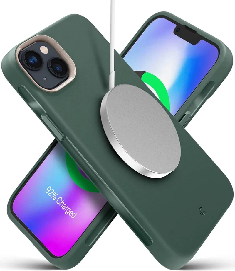 Cyrill Ultra Color MagSafe Hoesje Geschikt voor Apple iPhone 14 Plus van Spigen in Groen – productfoto