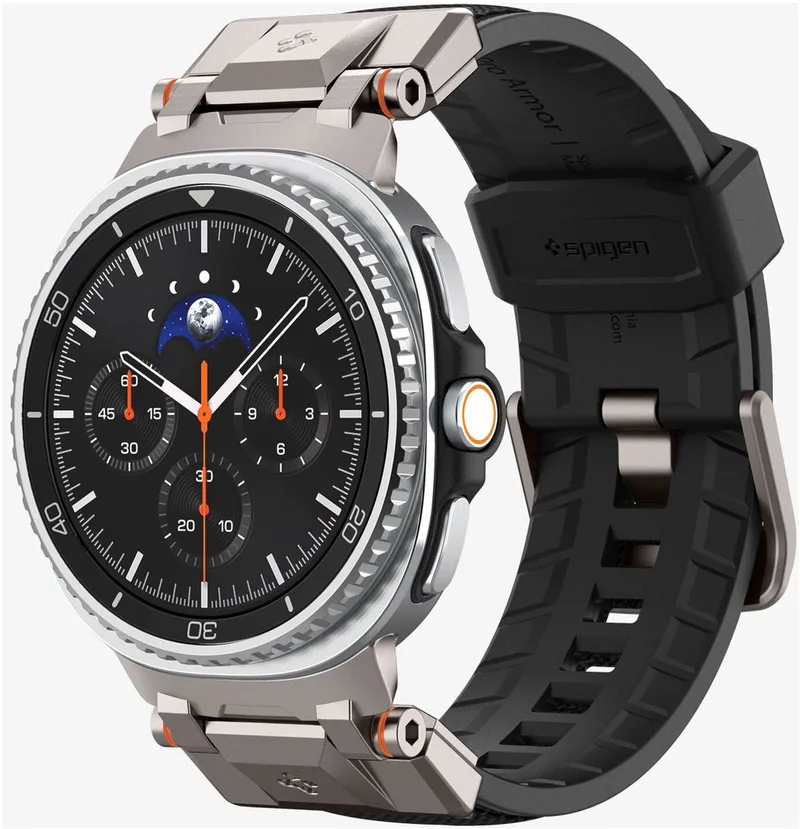 DuraPro Armor Bandje Geschikt voor Samsung Galaxy Watch 9 / 8 by Spigen in Black – product photo