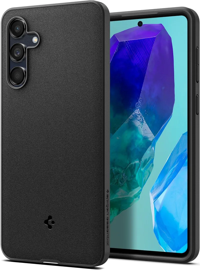 ESSENTIAL - ZANDSTRALEN GALAXY M55 5G MAT by Spigen in Black – product photo
