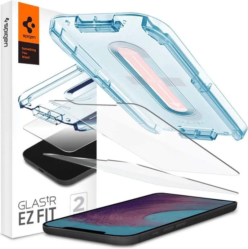 EZ Fit Glas.tR Apple iPhone 12 Pro Max Screenprotector (2-Pack) by Spigen – product photo