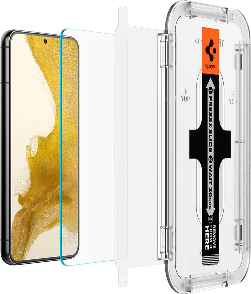 EZ Fit GLAS.tR Samsung Galaxy S22 Screen Protector (2-Pack) från Spigen – produktbild