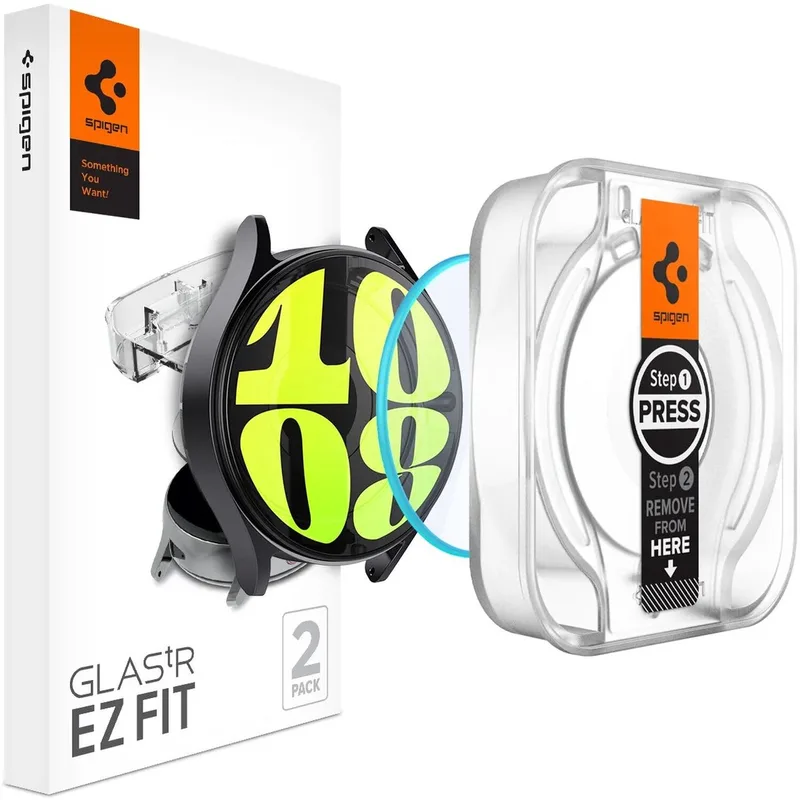 EZ Fit - Samsung Galaxy Watch 7 40MM Screen Protector Glas 2-Pack fra Spigen i Gennemsigtig – produktbillede
