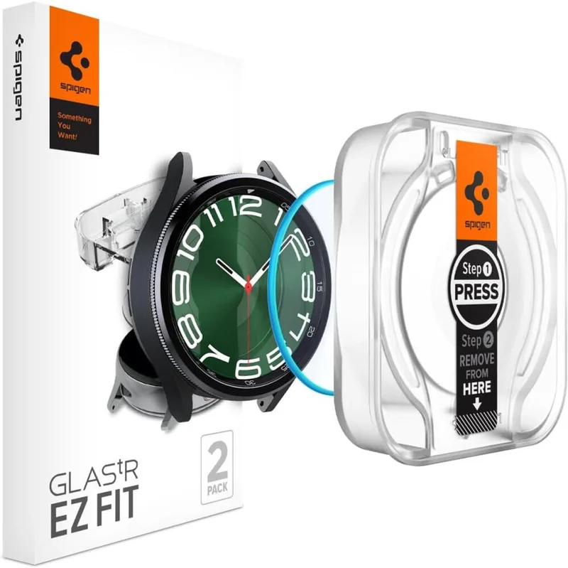 EZ Fit - Samsung Watch 6 Classic 47MM Screen Protector 2-Pack fra Spigen i Gennemsigtig – produktbillede