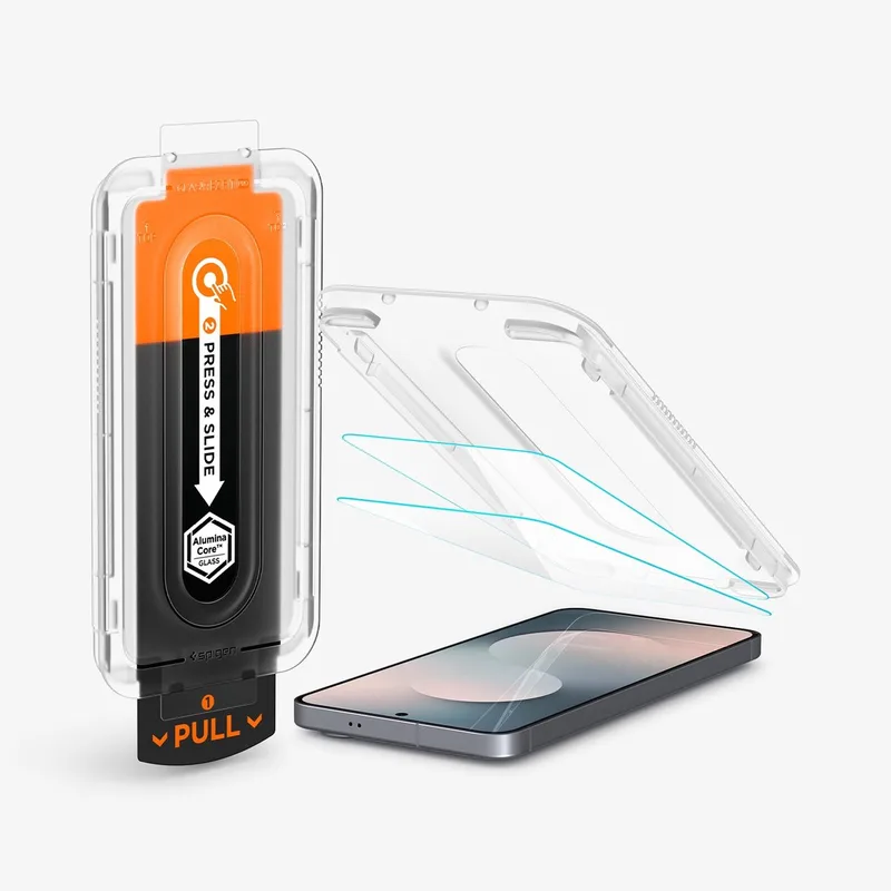 Gehard Glas Glas.tr Ez Fit Pro Voor Galaxy S25 Fe Bescherming 2 Stuks van Spigen – productfoto
