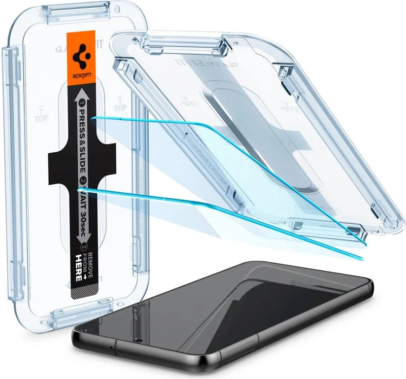 Glas.tR EZ Fit (2-Pack) Geschikt voor Samsung Galaxy S23 - 9H Tempered Glass glazen Screenprotector van Spigen – productfoto