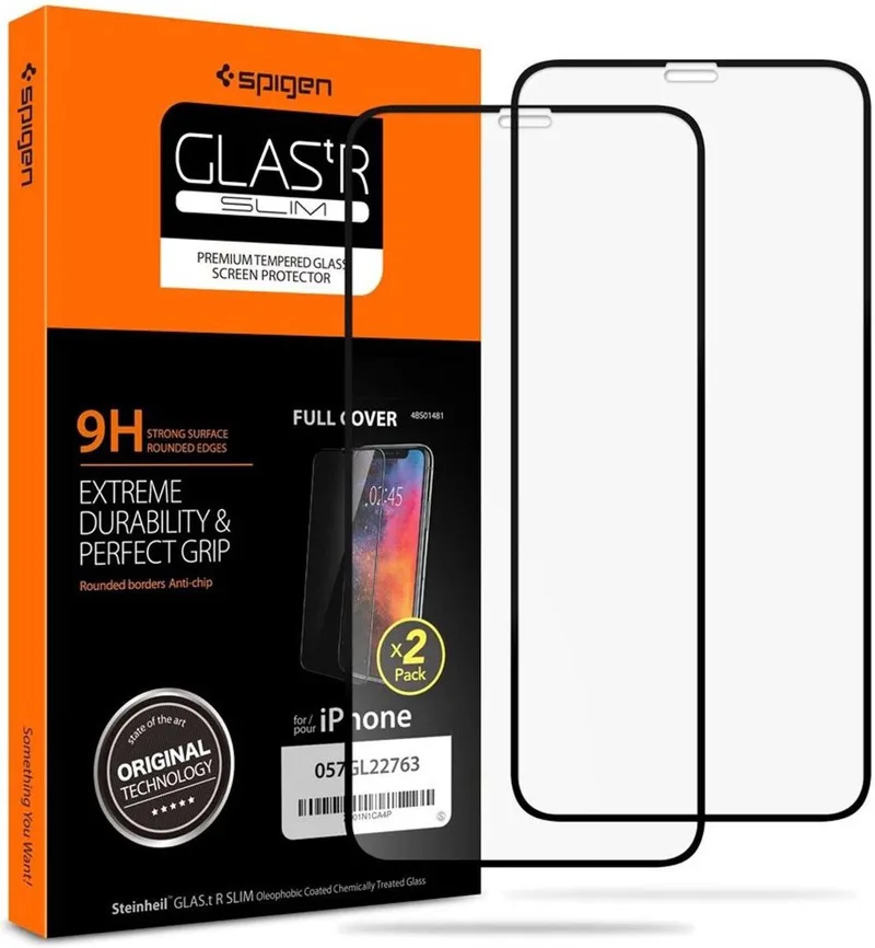 GLAS.tR Slim Apple iPhone 11 Pro / XS Tempered Glass (2 Pack) van Spigen – productfoto