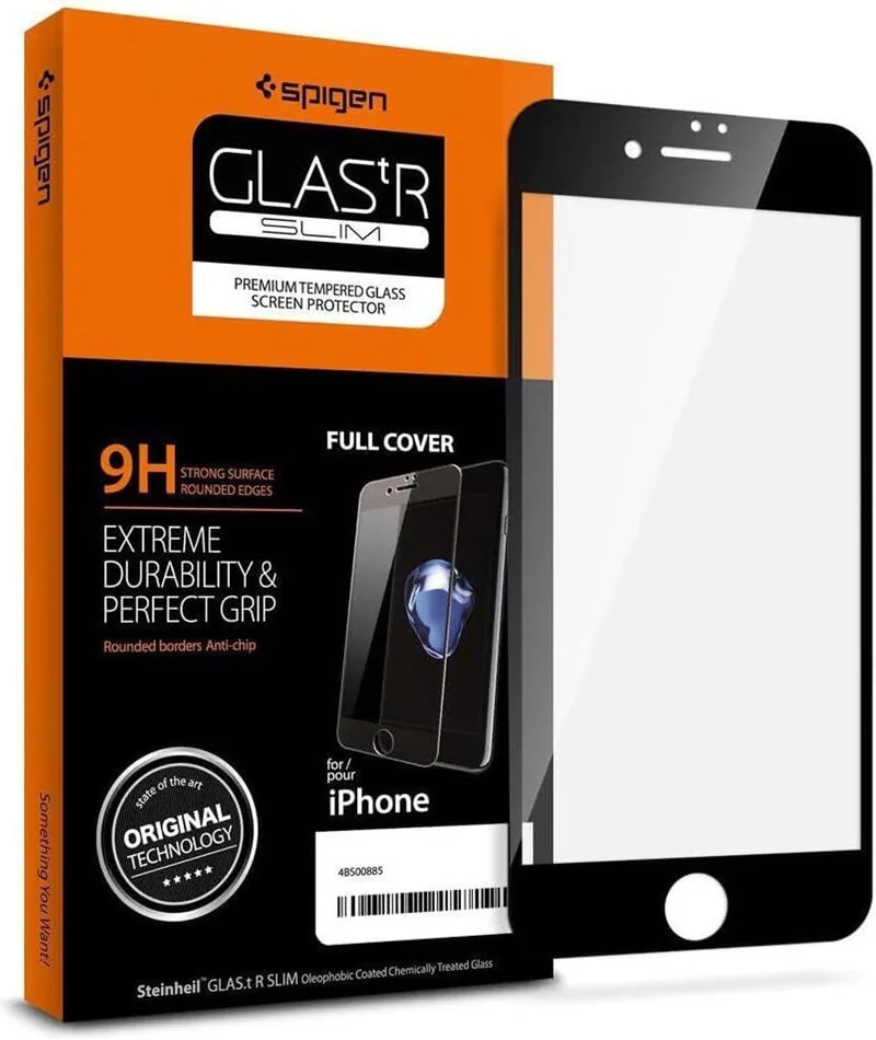 Glas.tR Slim iPhone SE (2022/2020) / 8 / 7 Screen Protector de Spigen – photo produit