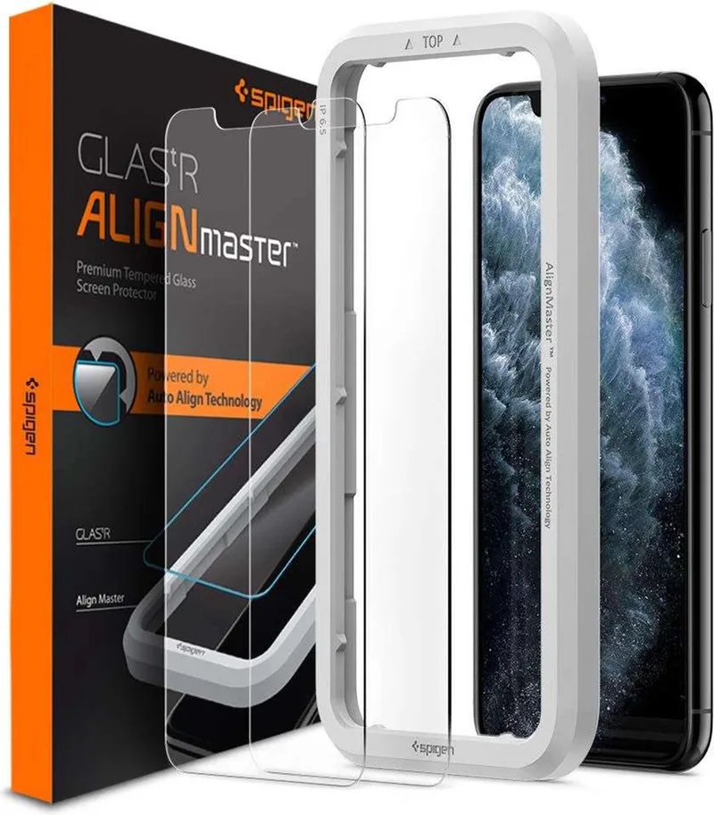 GlastR AlignMaster voor Apple iPhone 11 / iPhone XR- 2-pack från Spigen – produktbild