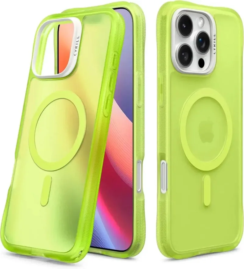 Hoesje Geschikt voor Apple iPhone 16 Pro - Cyrill Ultra Sheer - Compatibel met MagSafe / Qi2 - Back Cover met Magneet de Spigen en Vert – photo produit