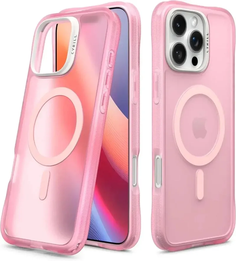 Hoesje Geschikt voor Apple iPhone 16 Pro - Cyrill Ultra Sheer - Compatibel met MagSafe / Qi2 - Back Cover met Magneet de Spigen en Rose – photo produit