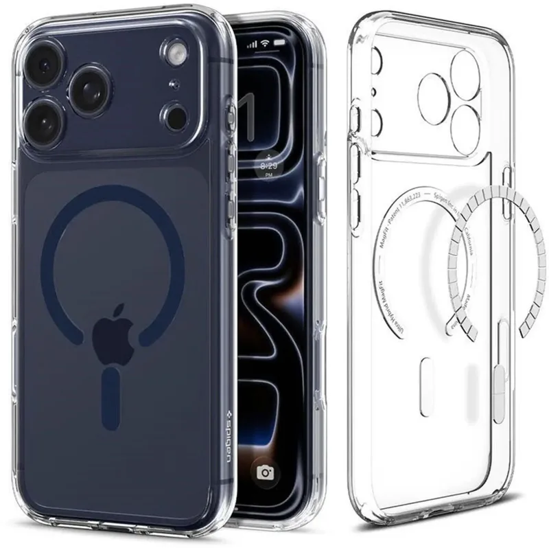 Hoesje Geschikt voor Apple iPhone 17 Pro Max - Ultra Hybrid MagFit Case - Compatibel met MagSafe / Qi2 - Back Cover fra Spigen i Blå – produktbillede
