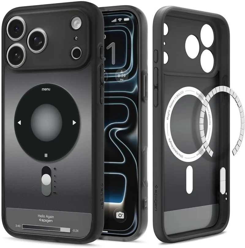 Hoesje Geschikt voor Apple iPhone 17 Pro Max - Ultra Hybrid MagFit Case - Compatibel met MagSafe / Qi2 - Back Cover Classic de Spigen en Noir – photo produit