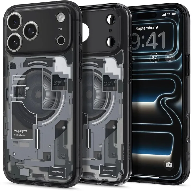 Hoesje Geschikt voor Apple iPhone 18 Pro / 17 Pro - Ultra Hybrid MagFit Case - Compatibel met MagSafe / Qi2 - Back Cover Zero One by Spigen in Black – product photo