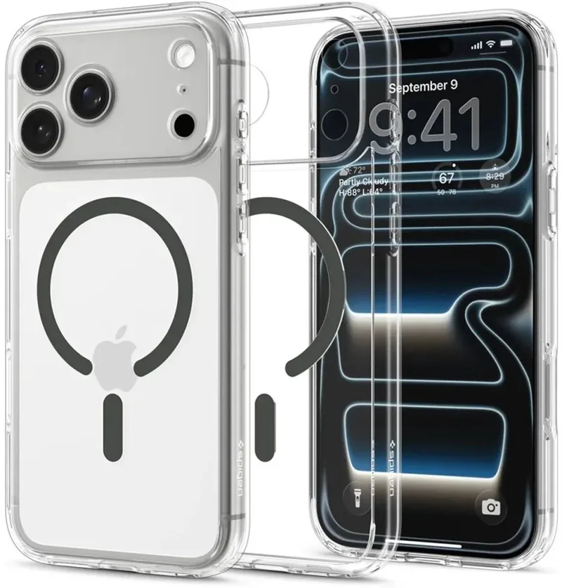 Hoesje Geschikt voor Apple iPhone 18 Pro / 17 Pro - Ultra Hybrid MagFit Case - Compatibel met MagSafe / Qi2 - Back Cover Graphite från Spigen i Grå – produktbild