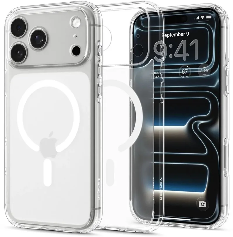 Hoesje Geschikt voor Apple iPhone 18 Pro / 17 Pro - Ultra Hybrid MagFit Case - Compatibel met MagSafe / Qi2 - Back Cover Frosted by Spigen in White – product photo