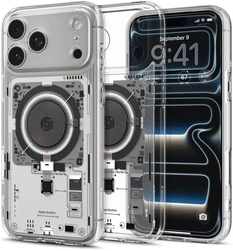 Hoesje Geschikt voor Apple iPhone 18 Pro Max / 17 Pro Max - Ultra Hybrid MagFit Case - Compatibel met MagSafe / Qi2 - Back Cover Neo One Transparamt från Spigen i Transparent – produktbild