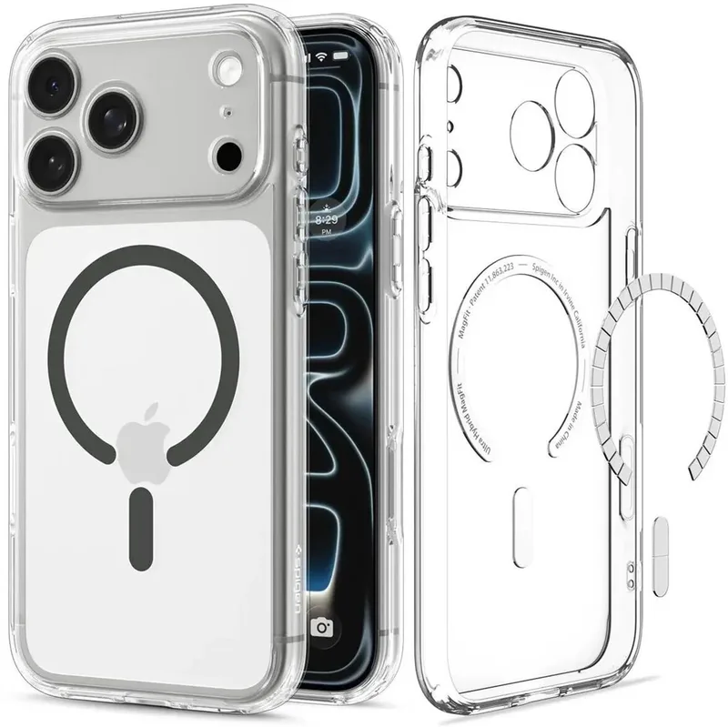 Hoesje Geschikt voor Apple iPhone 18 Pro Max / 17 Pro Max - Ultra Hybrid MagFit Case - Compatibel met MagSafe / Qi2 - Back Cover Graphite de Spigen en Gris – photo produit