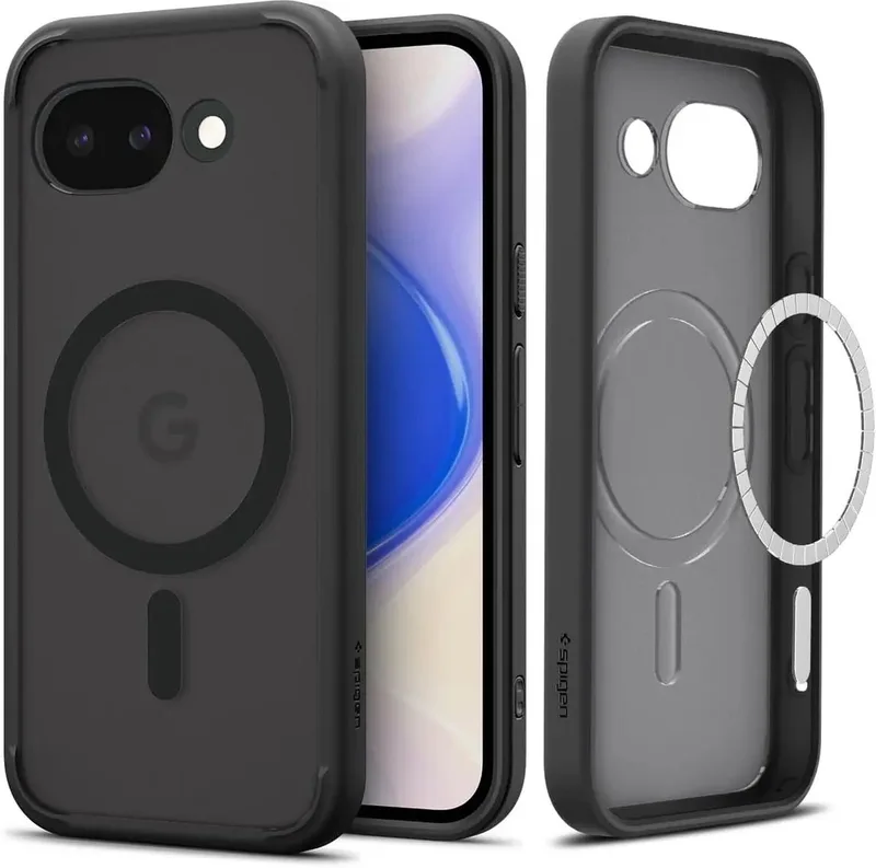 Hoesje Geschikt voor Google Pixel 10a - Ultra Hybrid MagFit Case - Compatibel met MagSafe / Qi2 - Back Cover von Spigen in Schwarz – Produktfoto