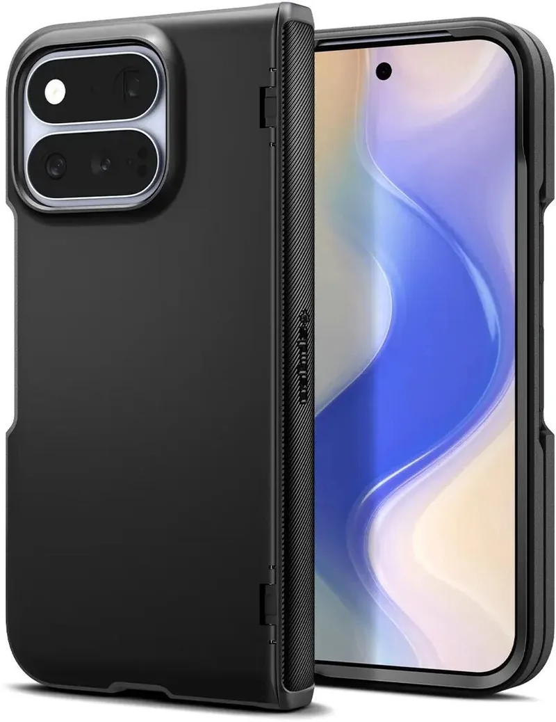 Hoesje Geschikt voor Google Pixel 11 Pro Fold - Slim Armor Pro MagFit - Back Cover Compatibel met MagSafe / Qi2 - Kickstand Standaard de Spigen en Noir – photo produit