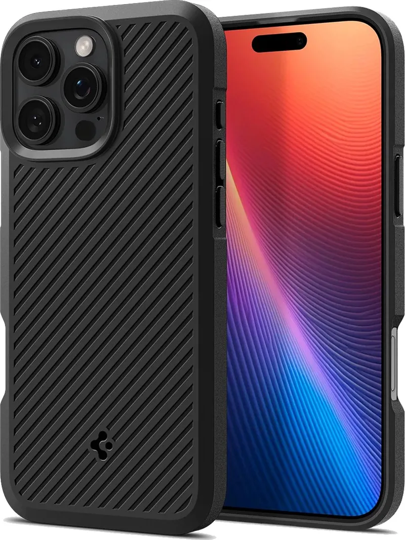 Hoesje geschikt voor iPhone 16 Pro Max - Core Armor by Spigen in Black – product photo