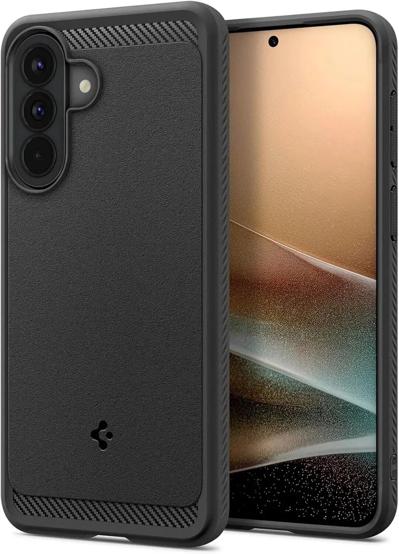 Hoesje Geschikt voor Samsung Galaxy A57 - Rugged Armor Case - Carbon Back Cover met Air Cushion - Matte de Spigen en Noir – photo produit