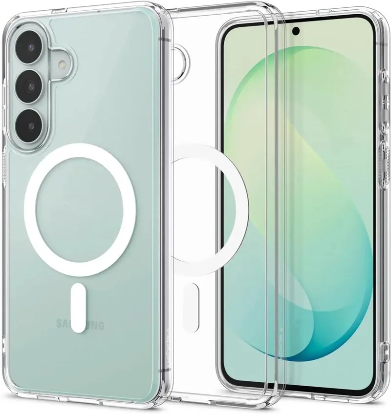 Hoesje Geschikt voor Samsung Galaxy S26 FE - Ultra Hybrid MagFit Case - Compatibel met MagSafe / Qi2 - Back Cover fra Spigen i Gennemsigtig – produktbillede