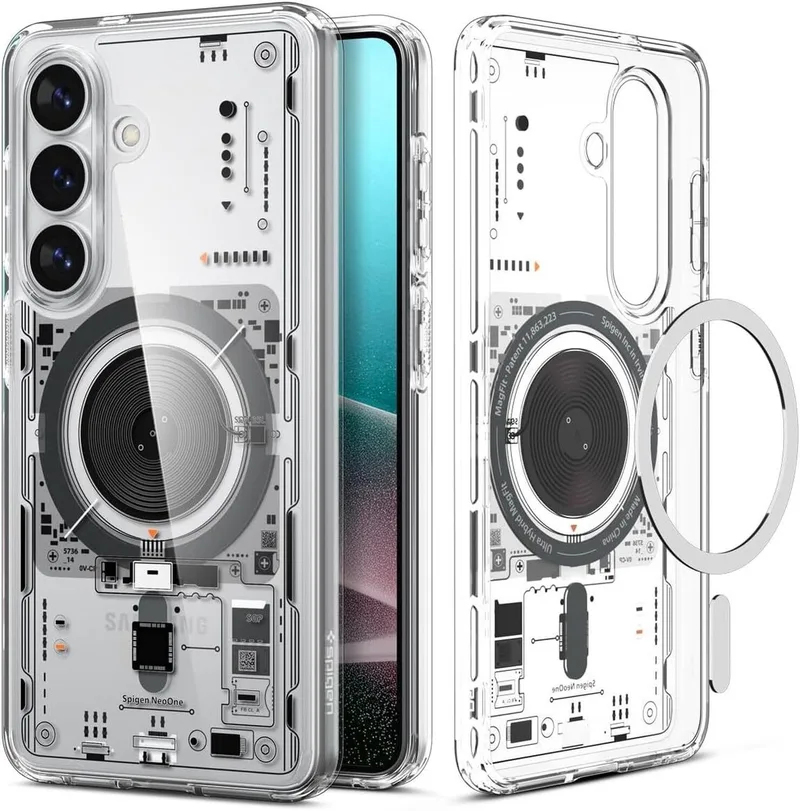 Hoesje Geschikt voor Samsung Galaxy S26 Plus - Ultra Hybrid MagFit Case - Compatibel met MagSafe / Qi2 - Back Cover Neo One by Spigen in Transparent – product photo