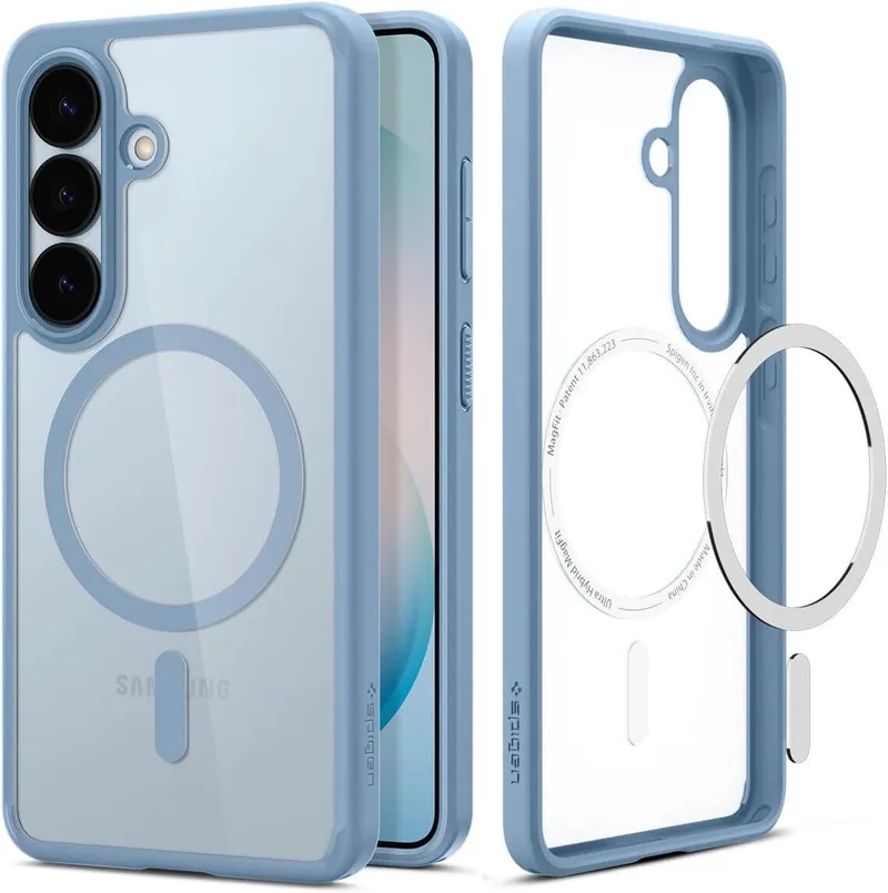 Hoesje Geschikt voor Samsung Galaxy S26 - Ultra Hybrid MagFit Case - Compatibel met MagSafe / Qi2 - Back Cover Licht fra Spigen i Blå – produktbillede