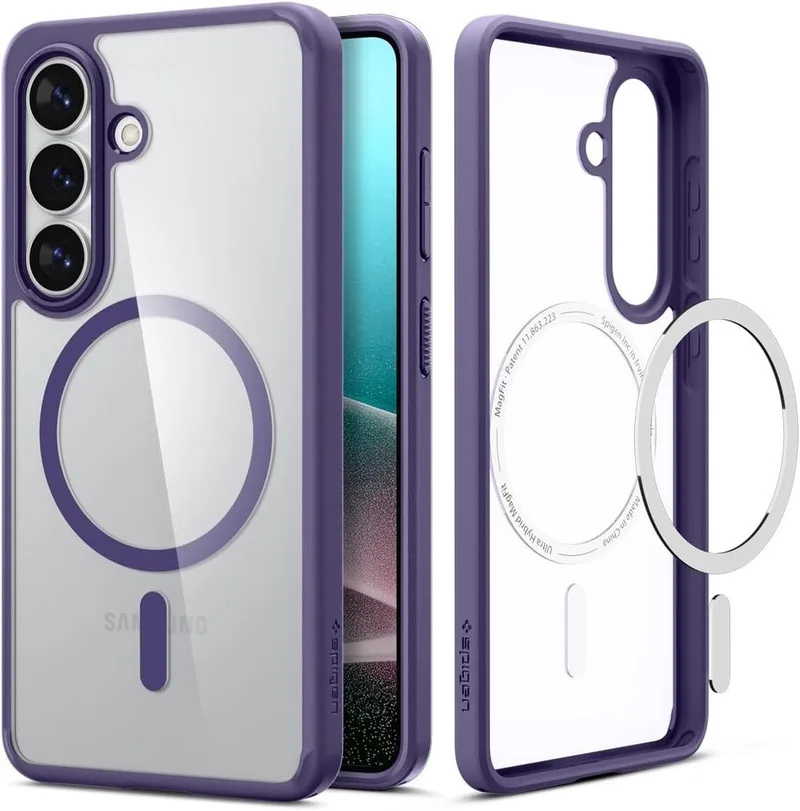 Hoesje Geschikt voor Samsung Galaxy S26 Ultra - Ultra Hybrid MagFit Case - Compatibel met MagSafe / Qi2 - Back Cover fra Spigen i Lilla – produktbillede