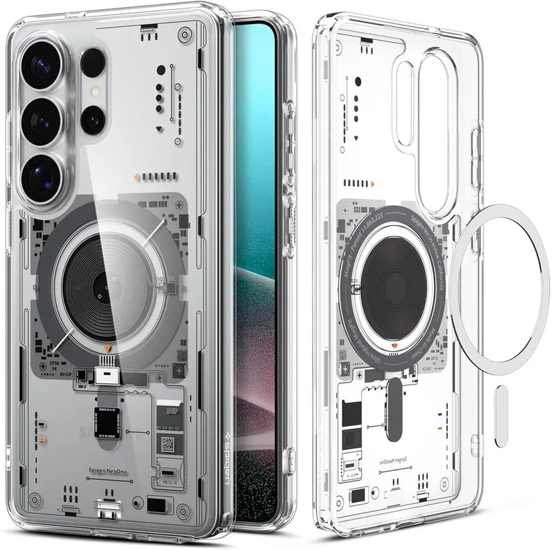 Hoesje Geschikt voor Samsung Galaxy S26 Ultra - Ultra Hybrid MagFit Case - Compatibel met MagSafe / Qi2 - Back Cover Neo One by Spigen in Transparent – product photo
