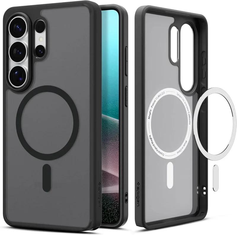 Hoesje Geschikt voor Samsung Galaxy S26 Ultra - Ultra Hybrid MagFit Case - Compatibel met MagSafe / Qi2 - Back Cover Frost fra Spigen i Sort – produktbillede