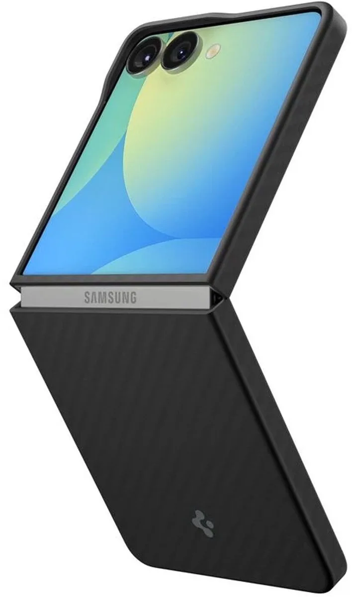 Hoesje Geschikt voor Samsung Galaxy Z Flip 7 | Air Skin | Back Cover | Aramide von Spigen in Schwarz – Produktfoto