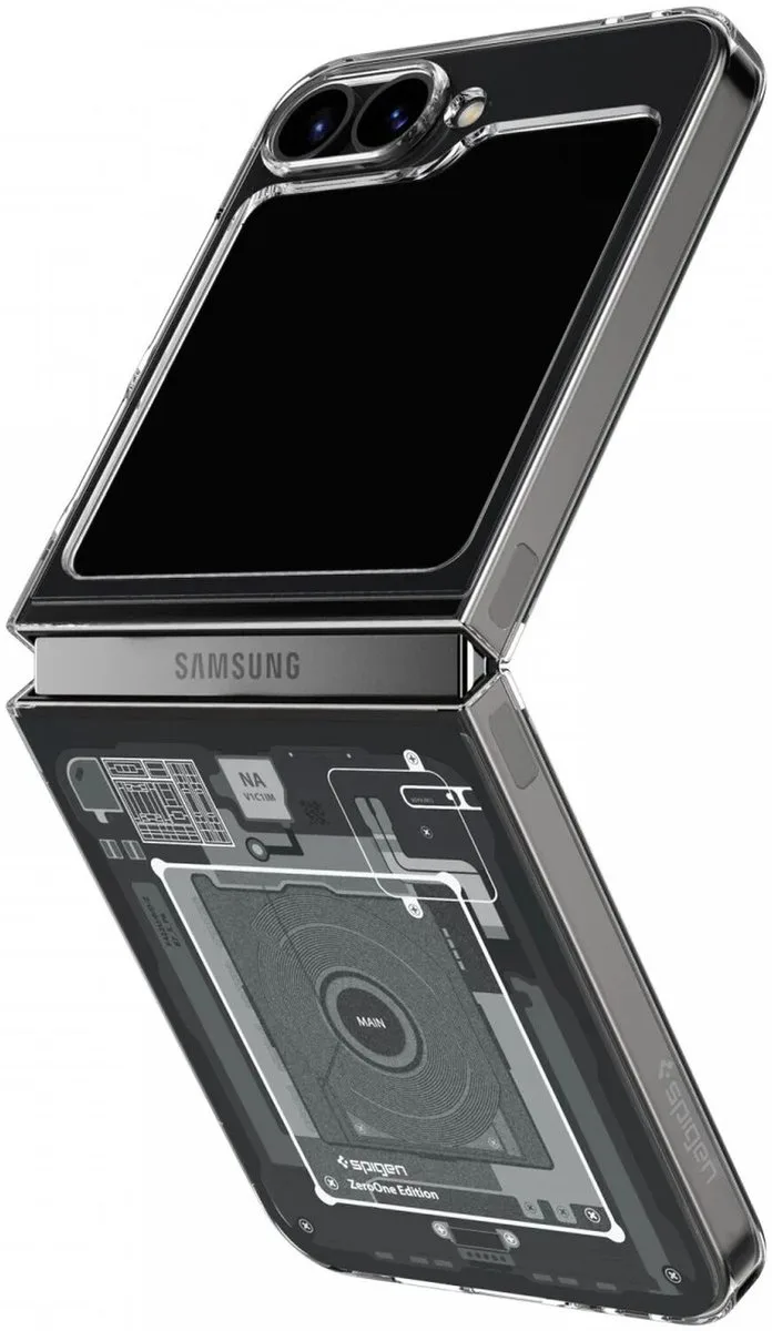 Hoesje Geschikt voor Samsung Galaxy Z Flip 7 FE / 6 | Air Skin | Back Cover | Zero One van Spigen in Transparant – productfoto