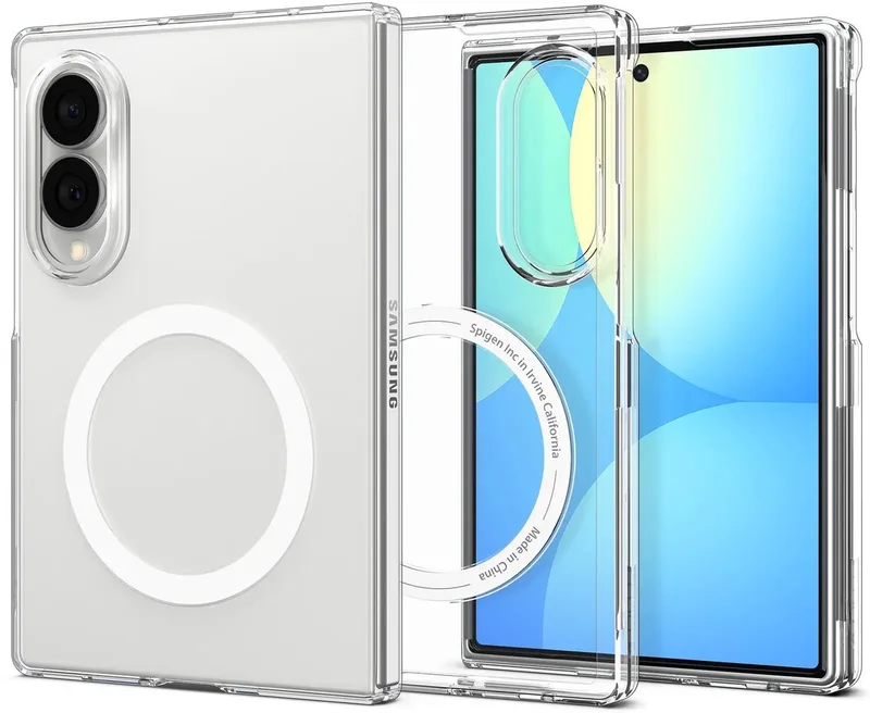Hoesje Geschikt voor Samsung Galaxy Z Fold 8 | Air Skin | Back Cover | met MagFit | Clear by Spigen in White – product photo