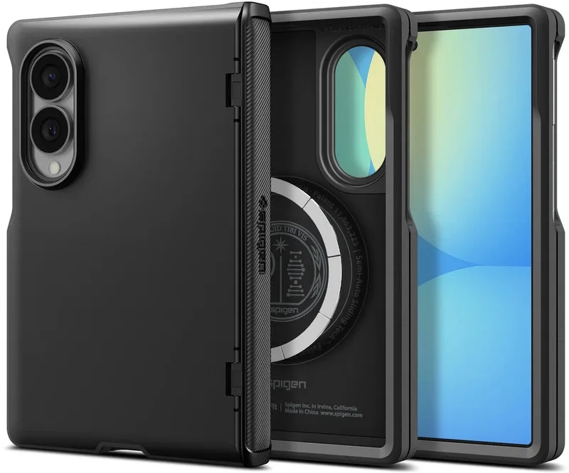 Hoesje Geschikt voor Samsung Galaxy Z Fold 8 - Slim Armor Pro MagFit - Back Cover Compatibel met MagSafe / Qi2 - Scharnier Bescherming- Case de Spigen en Noir – photo produit