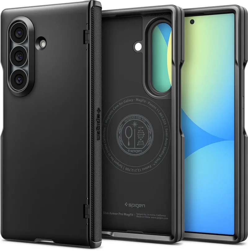 Hoesje Geschikt voor Samsung Galaxy Z Fold 8 Ultra - Slim Armor Pro MagFit - Back Cover Compatibel met MagSafe / Qi2 - Scharnier Bescherming de Spigen en Noir – photo produit