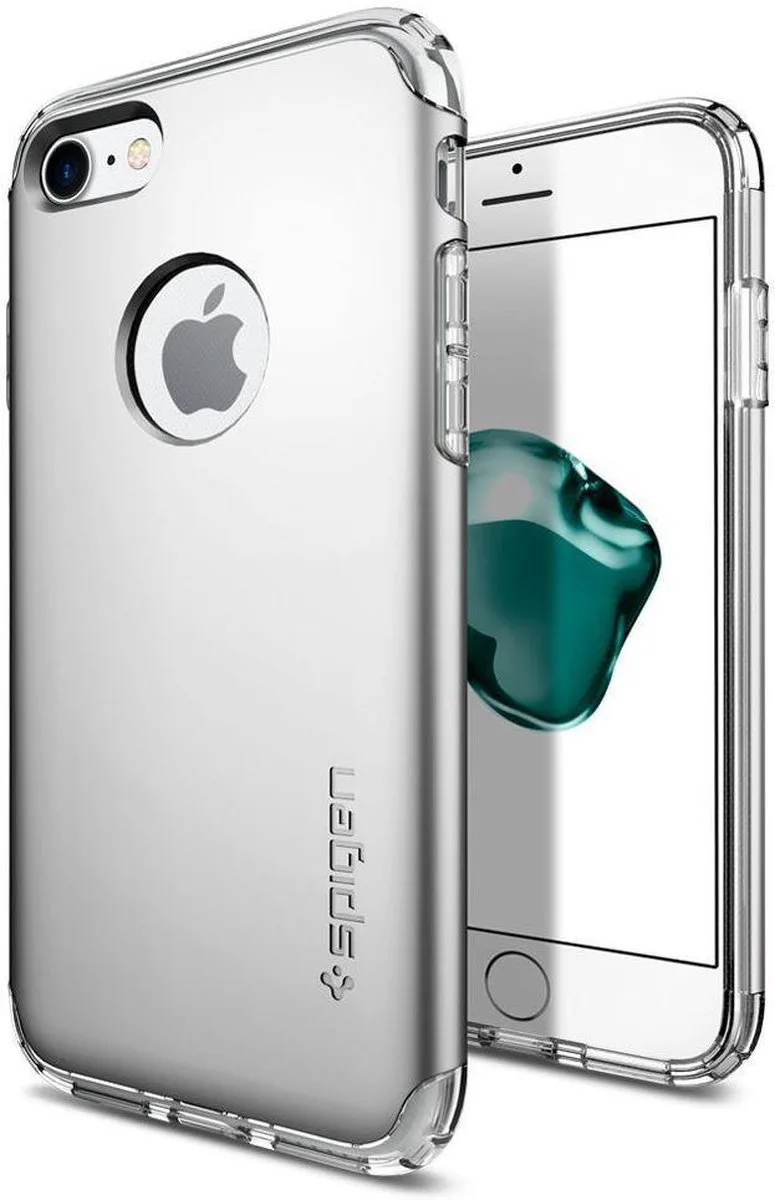 Hybrid Armor Hoesje Apple iPhone 7 Satin Silver de Spigen en Transparent – photo produit