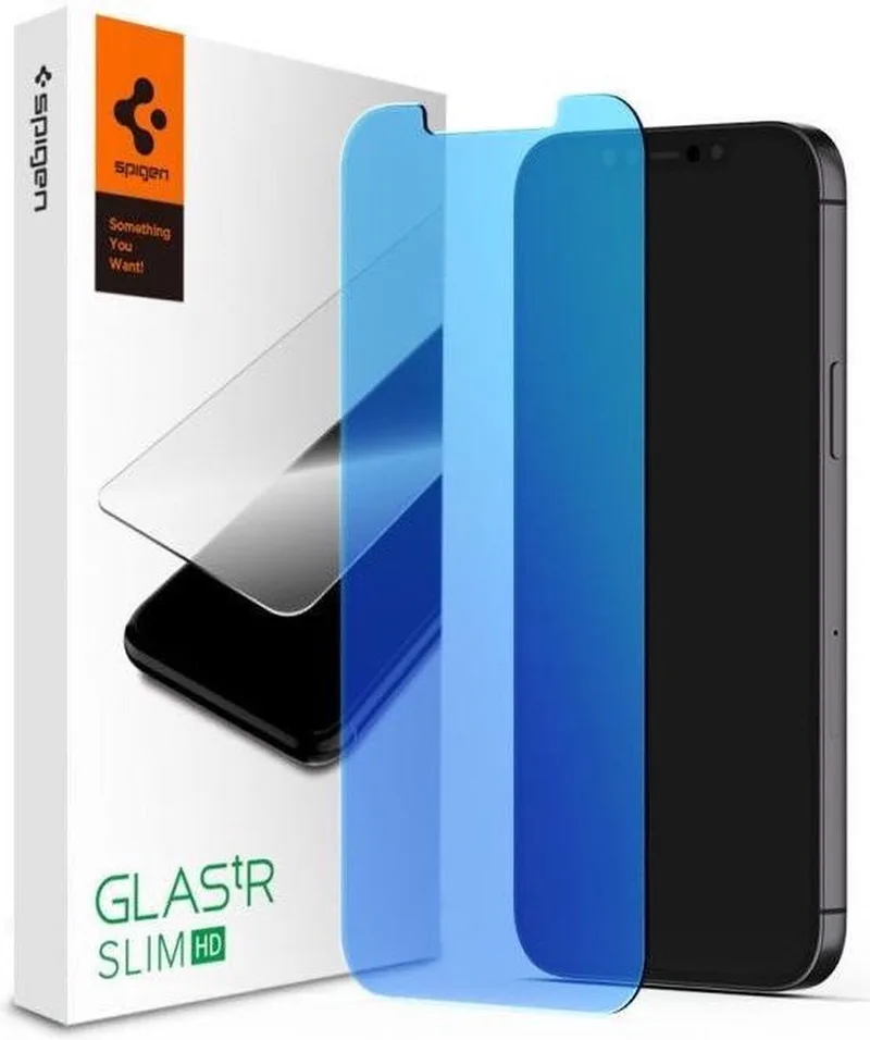 iPhone 12/12 Pro Screen Protector Anti-Bluelight Tempered Glass by Spigen – product photo