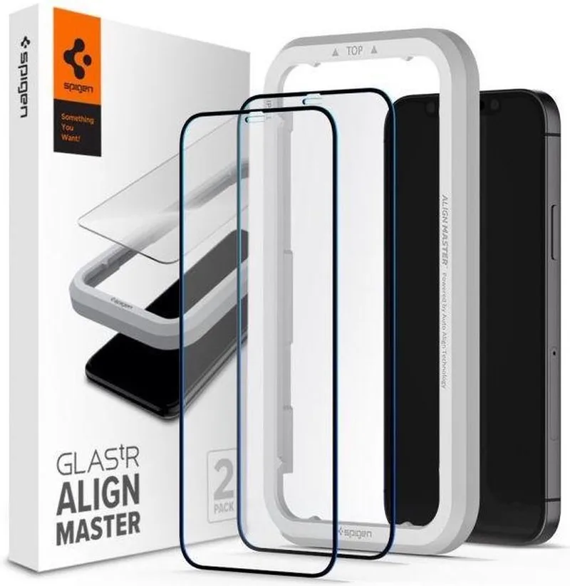 iPhone 12/12 Pro Tempered Glass Screenprotector AlignMaster by Spigen – product photo