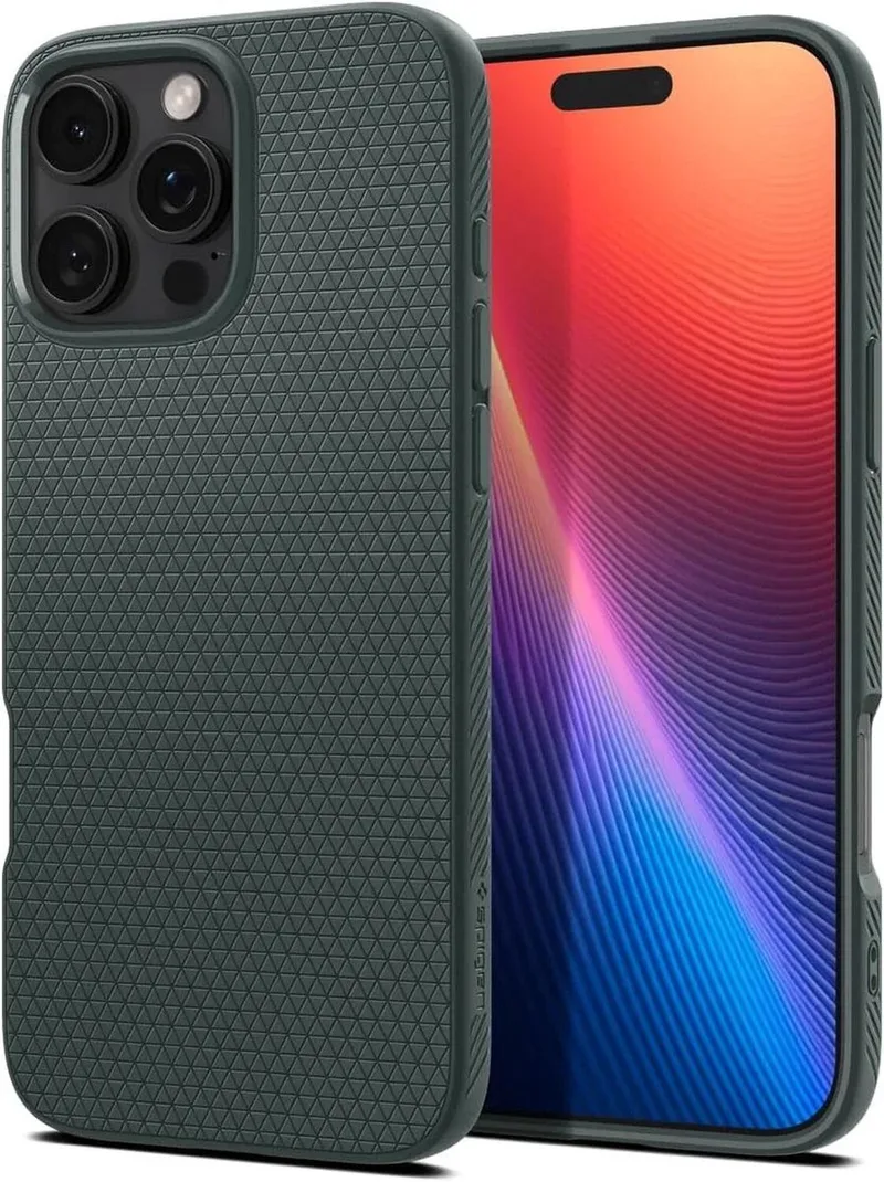 Liquid Air Hoesje Geschikt voor Apple iPhone 16 Pro - Back Cover Flexibel TPU by Spigen in Green – product photo