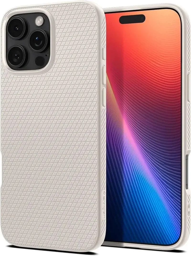 Liquid Air Hoesje Geschikt voor Apple iPhone 16 Pro Max - Back Cover Flexibel TPU Titanium by Spigen in Grey – product photo