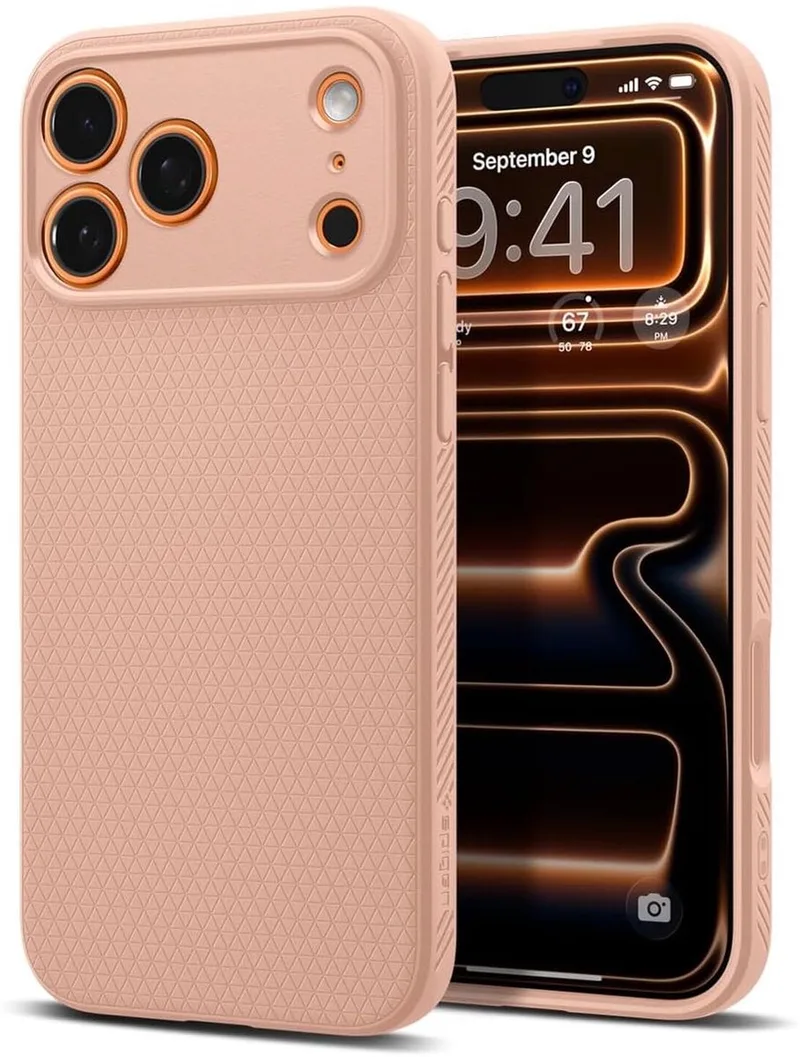 Liquid Air Hoesje Geschikt voor Apple iPhone 17 Pro Max - Back Cover Flexibel TPU Matte by Spigen in Pink – product photo