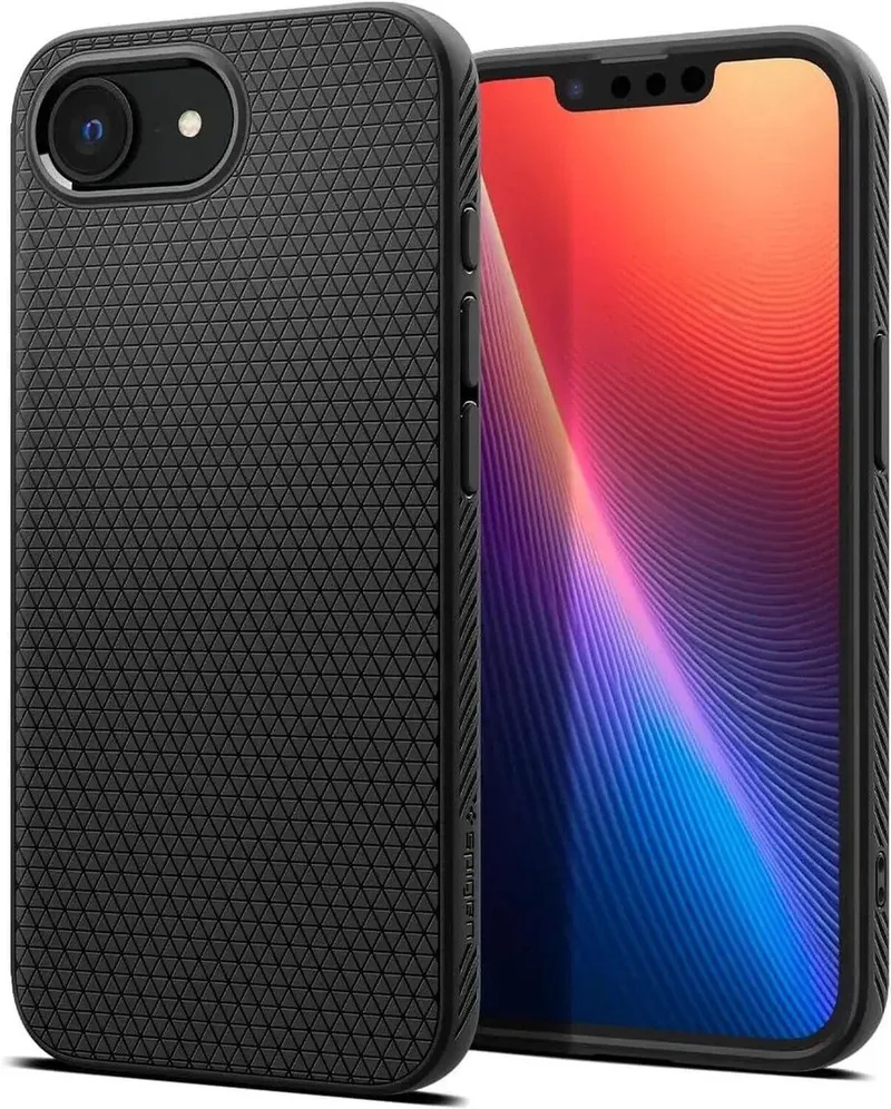 Liquid Air Hoesje Geschikt voor Apple iPhone 17e / 16e - Back Cover Flexibel TPU by Spigen in Black – product photo